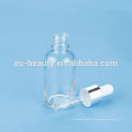 30 ml transparente ätherische Ölflasche mit silbernem Tropfer